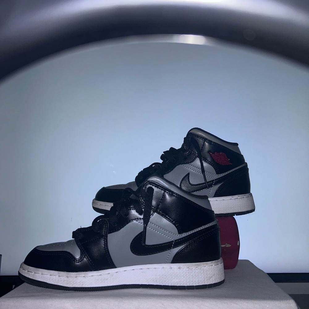 Black and Gray High-Top Sneakers